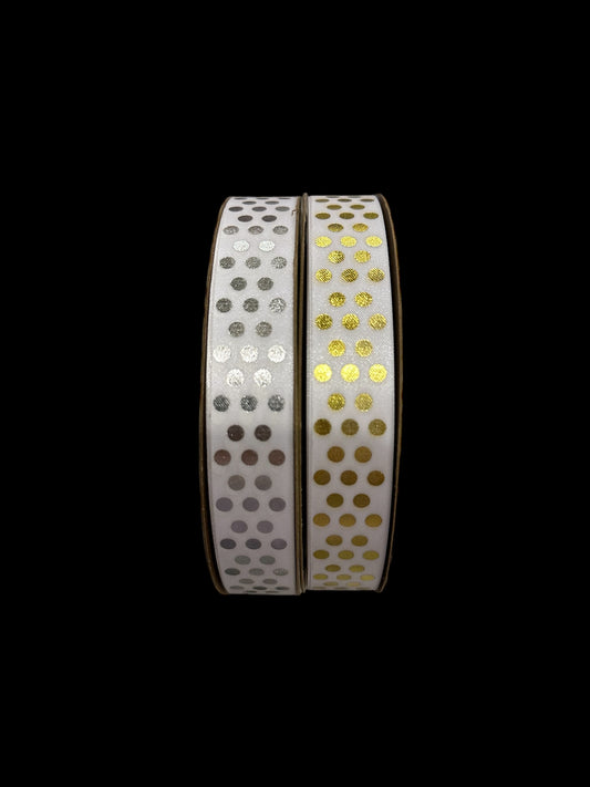 100 yd Roll Size 5(7/8") Polkadots Imprint Ribbon