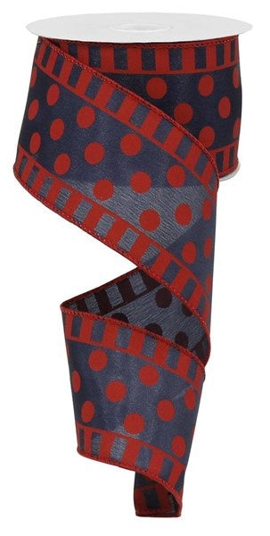 2.5"x10yd Polka Dots and Stipes