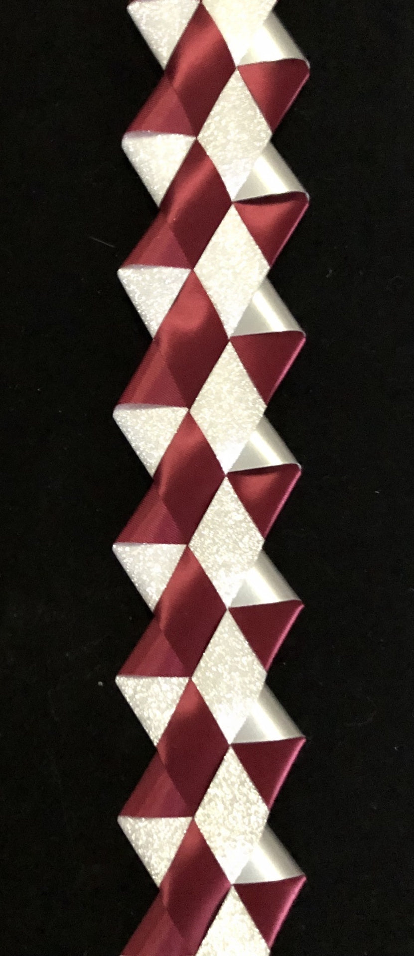 Mum Length Texas Diamond Braid made w/ Maroon Diamond Dust