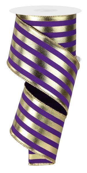 2.5" x 10 yd Metallic Vertical Stripes