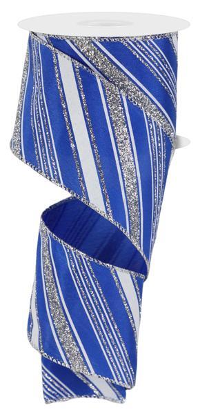 2.5" x 10yd Diagonal Line/Satin