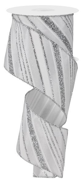 2.5" x 10yd Diagonal Line/Satin