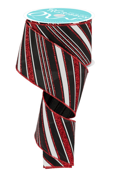 2.5" x 10yd Diagonal Line/Satin