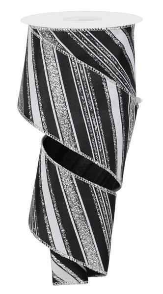 2.5" x 10yd Diagonal Line/Satin