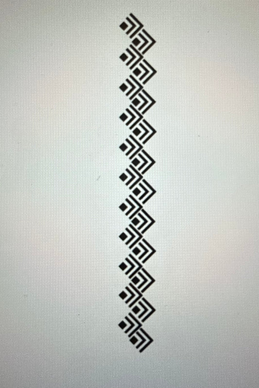 25 Yd Roll Size 9(1 5/16") Geometric Zig-zag Imprinted Ribbon