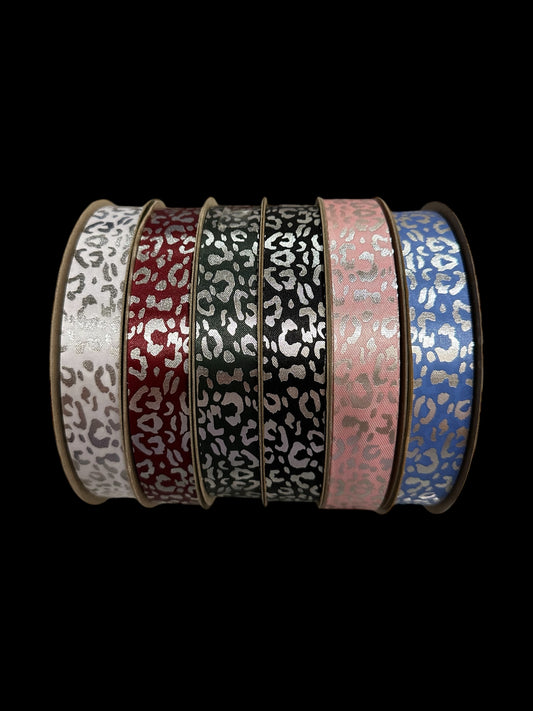 100 yd Roll Size 5(7/8") Leopard Print Imprint Ribbon