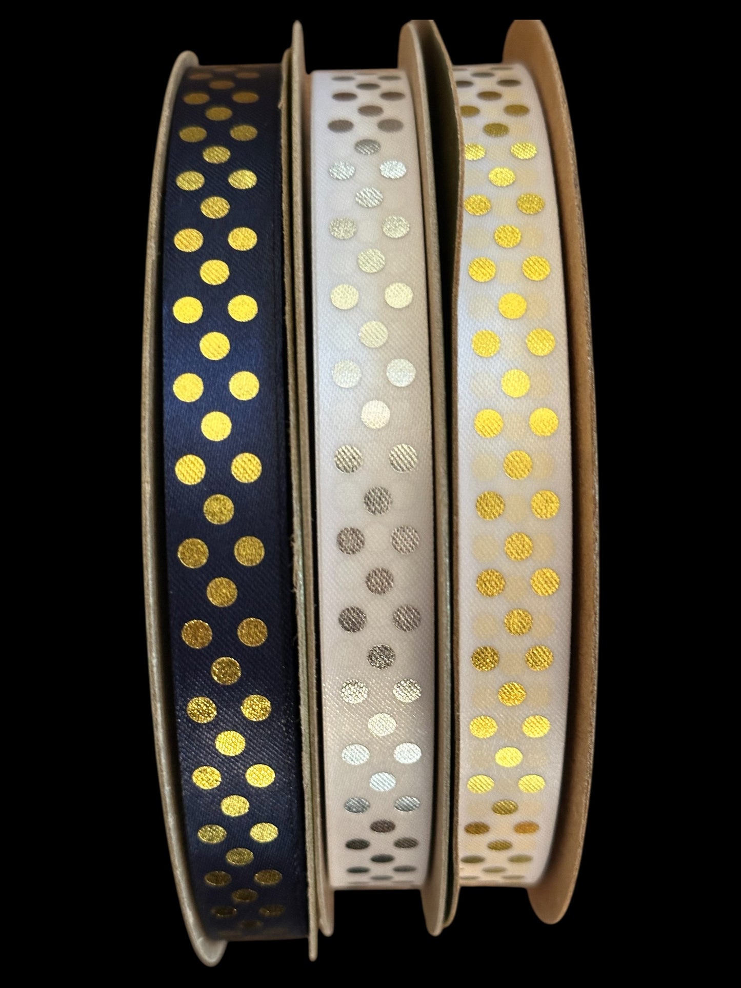 100 yd Roll Size 3(9/16”) Polkadots Imprint Ribbon