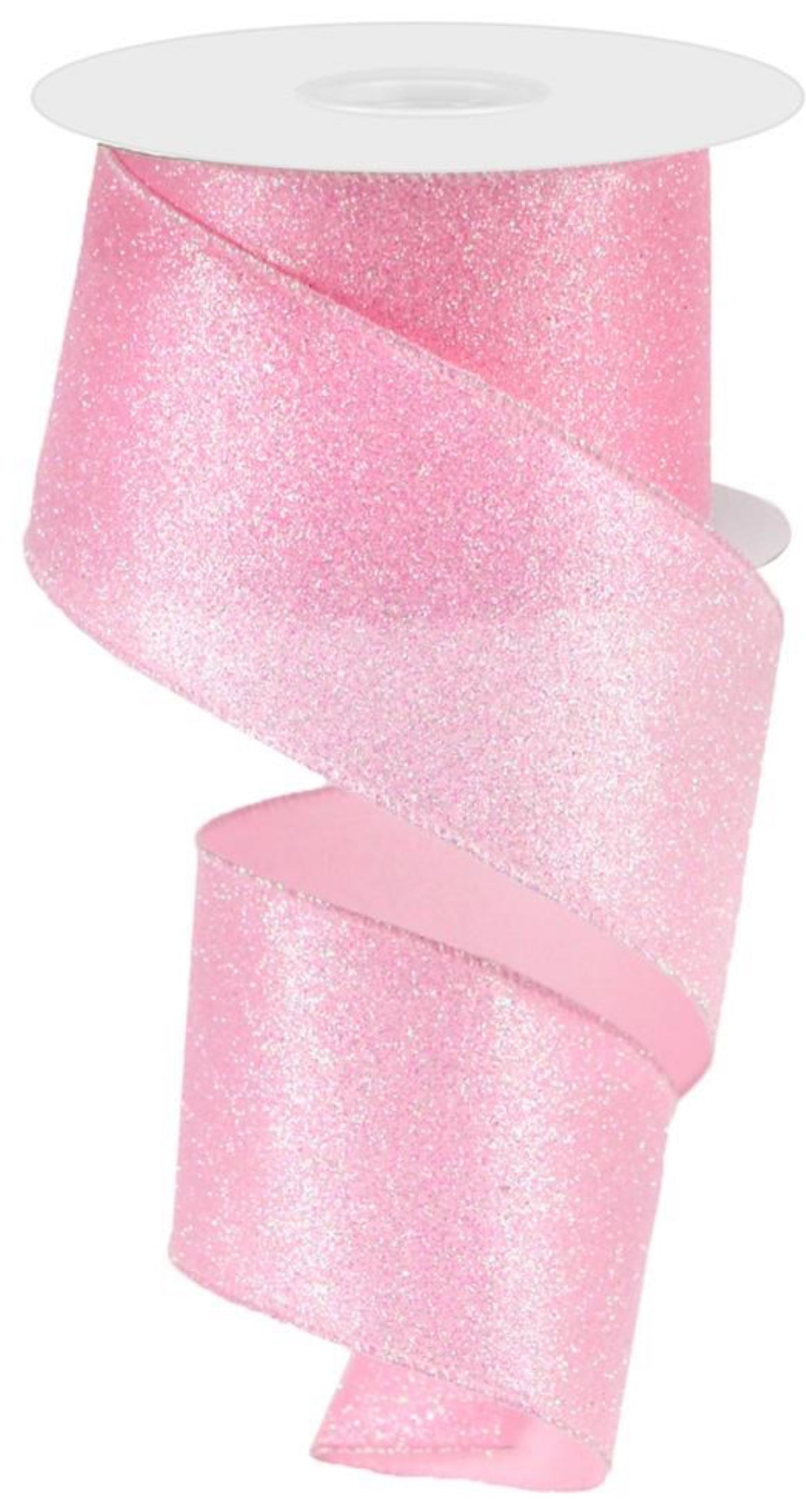 2.5" x 10yd Iridescent Glitter On Satin