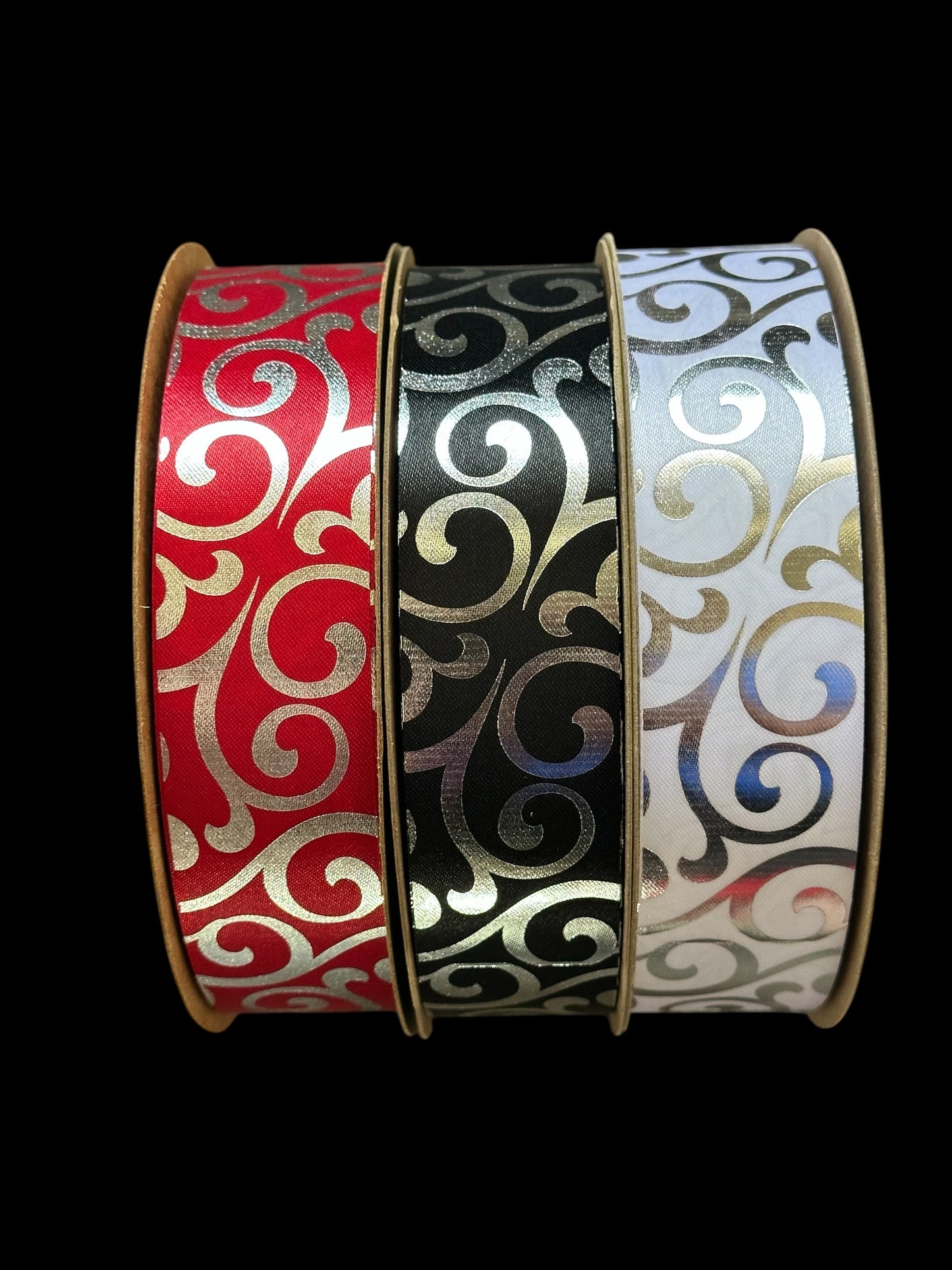 100 Yd Roll Size 9(1 5/16") Swirl 8 Imprinted Ribbon