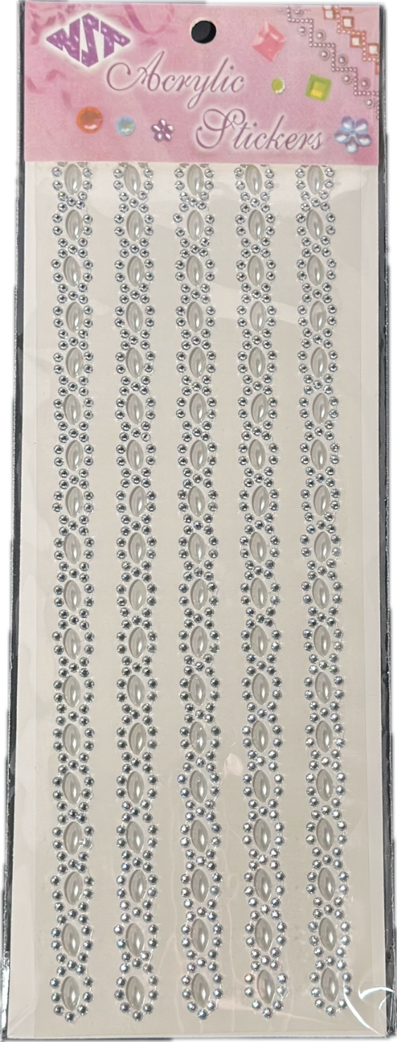 12x18mm Oval Flower Gemstone Stickers