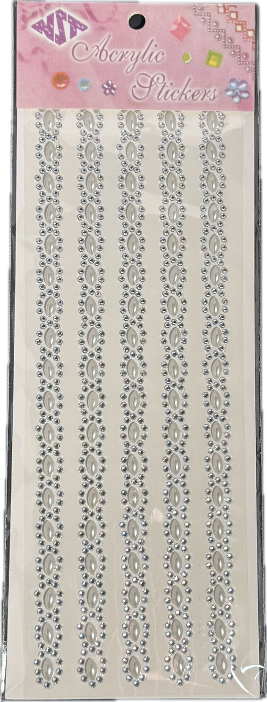 12x18mm Oval Flower Gemstone Stickers