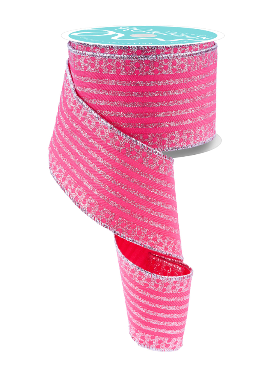 2.5” x 10yd Vertical Stripes w/ Dots