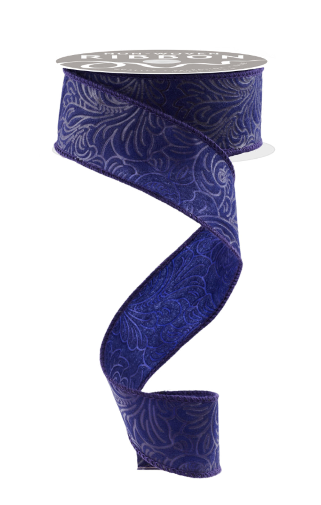 1.5” x 10yd Embossed Floral Ribbon