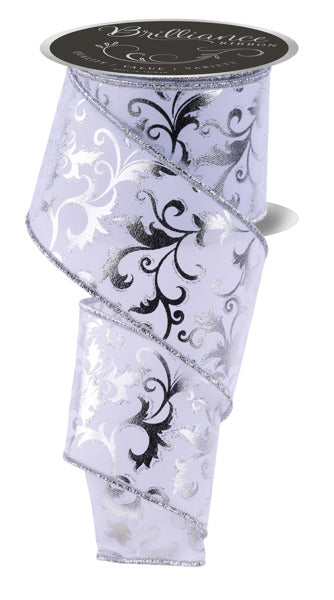 2.5" x 10yd Metallic Foil Swirl Leaf