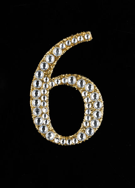 2" Rhinestone 6/9 Sticker