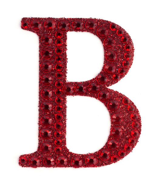 2" Rhinestone B Sticker