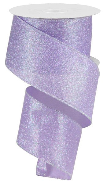 2.5" x 10yd Iridescent Glitter On Satin