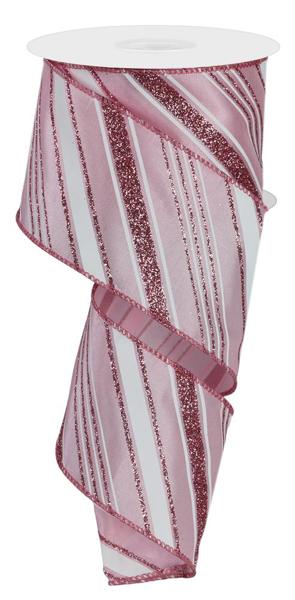 2.5" x 10yd Diagonal Line/Satin