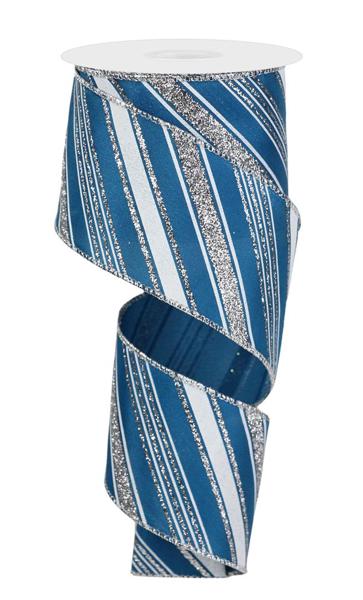 2.5" x 10yd Diagonal Line/Satin