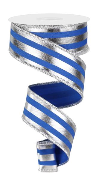 1.5" x 10yd Metallic Vertical Stripes