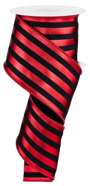 2.5" x 10 yd Metallic Vertical Stripes