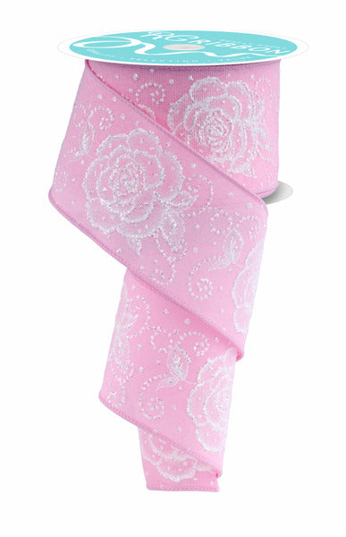 2.5" x 10yd Raised Roses