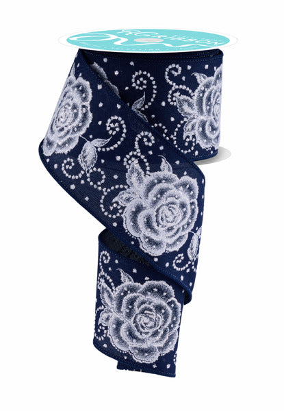 2.5" x 10yd Raised Roses