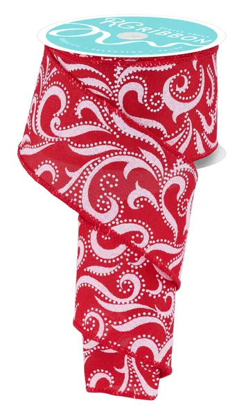 2.5" x 10 yd Swirls w/ Dots