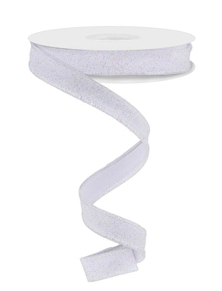 10 Yd White Glitter on Fabric