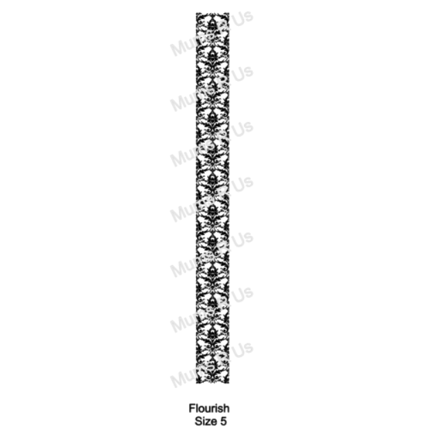 100 yd Roll Size 5(7/8") Flourish Imprint Ribbon