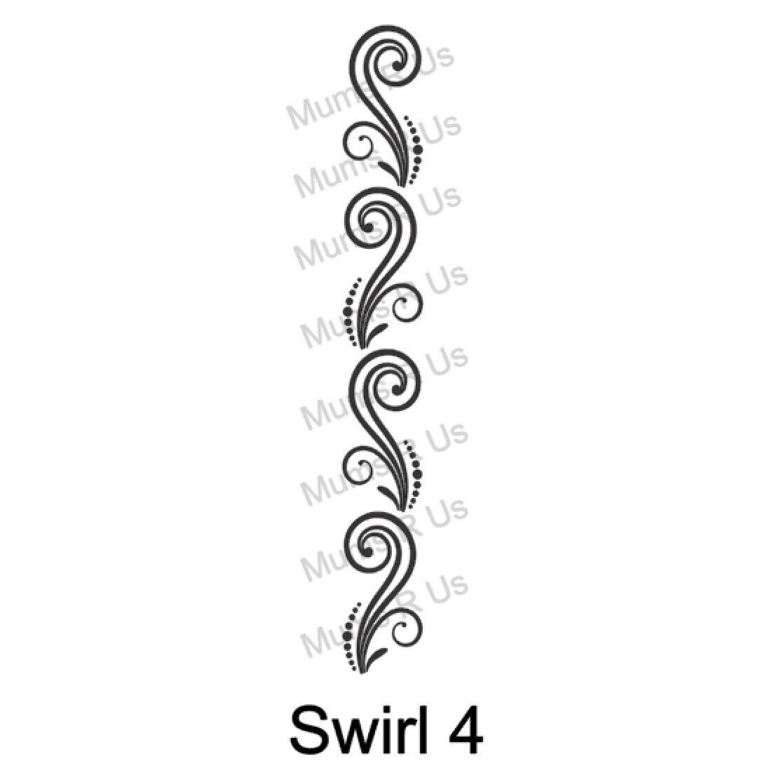 25 Yd Roll Size 9(1 5/16") Swirl 4 Imprinted Ribbon