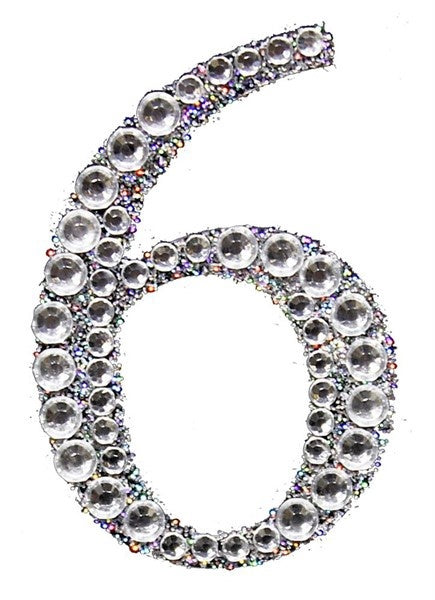 2" Rhinestone 6/9 Sticker