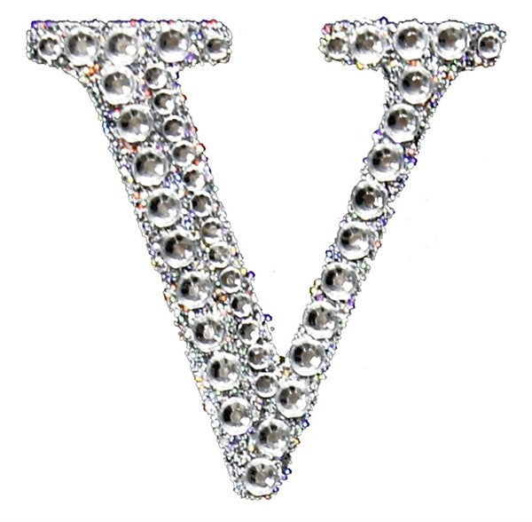 2" Rhinestone V Sticker