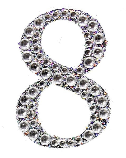 2" Rhinestone 8 Sticker