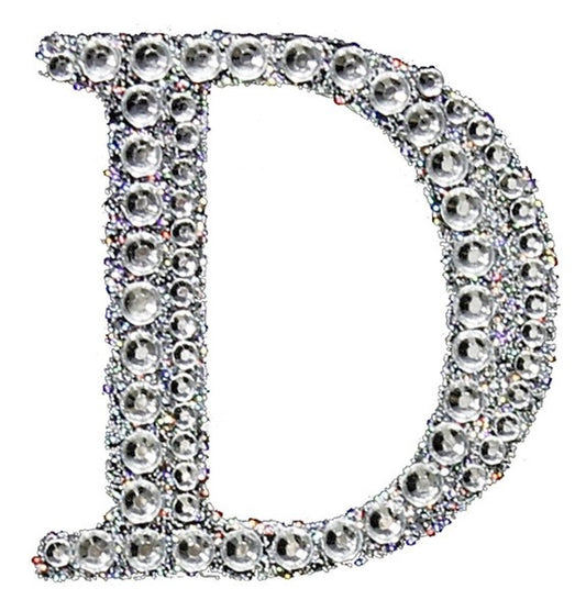 2" Rhinestone D Sticker