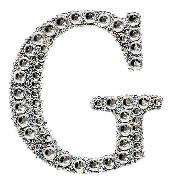 2" Rhinestone G Sticker