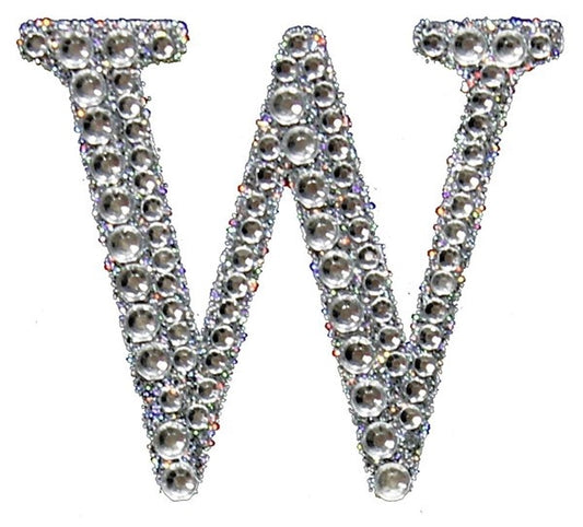 2" Rhinestone W Sticker