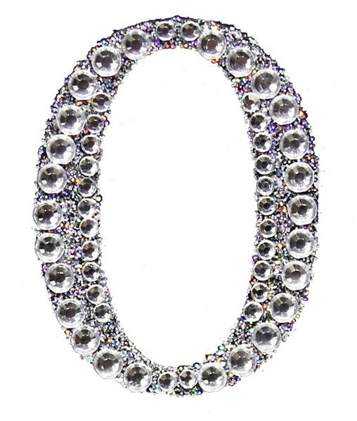 2" Rhinestone 0 "Zero" Sticker