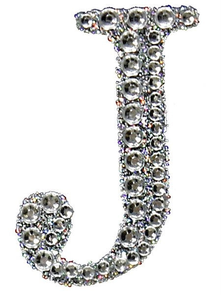 2" Rhinestone J Sticker