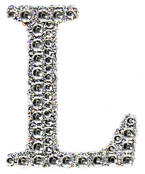 2" Rhinestone L Sticker