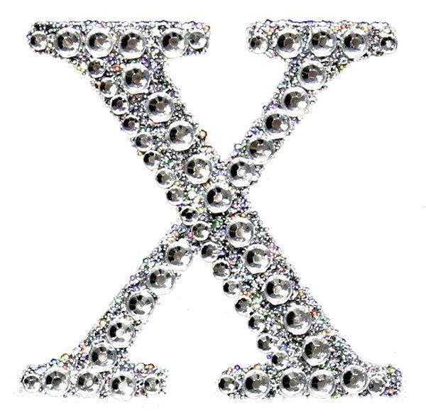 2" Rhinestone X Sticker