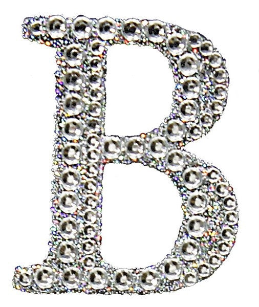 2" Rhinestone B Sticker