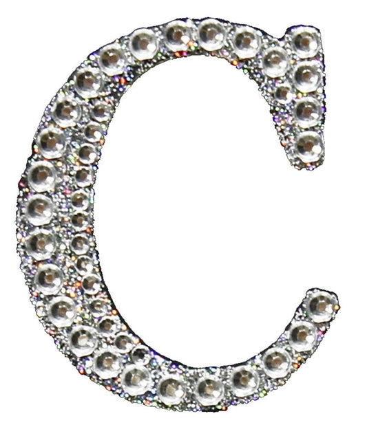 2" Rhinestone C Sticker