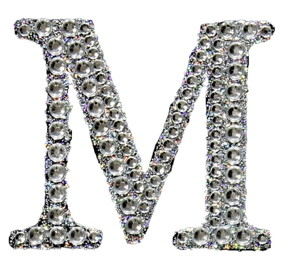 2" Rhinestone M Sticker