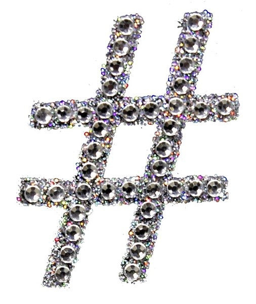 1.5" Rhinestone # Sticker