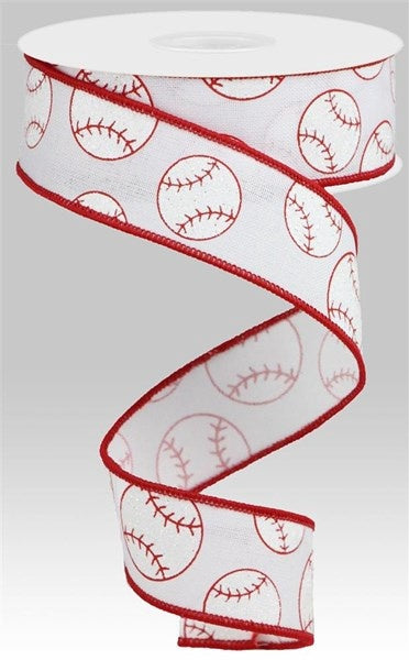 1.5" x 10yds Glitter Baseball