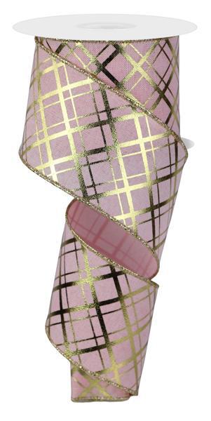 2.5" x 10yd Metallic Thick/Thin Diagonal Ribbon