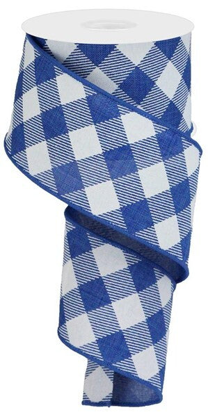 2.5" x 10yds Diagonal Check on Royal