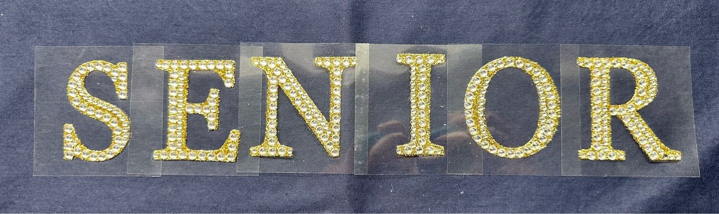 2" Rhinestone "SENIOR" Sticker Set
