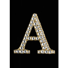 2" Rhinestone A Sticker